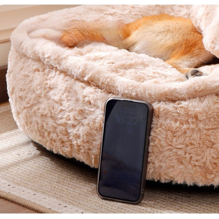 MolnMysig™ – Rund, lugnande hundbädd med mysig kudde