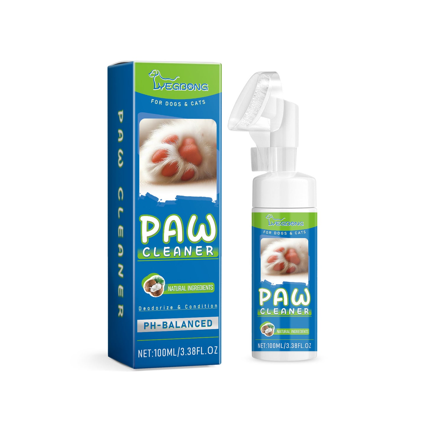 PawFoam – vårdande tassrengöring med skum och borste