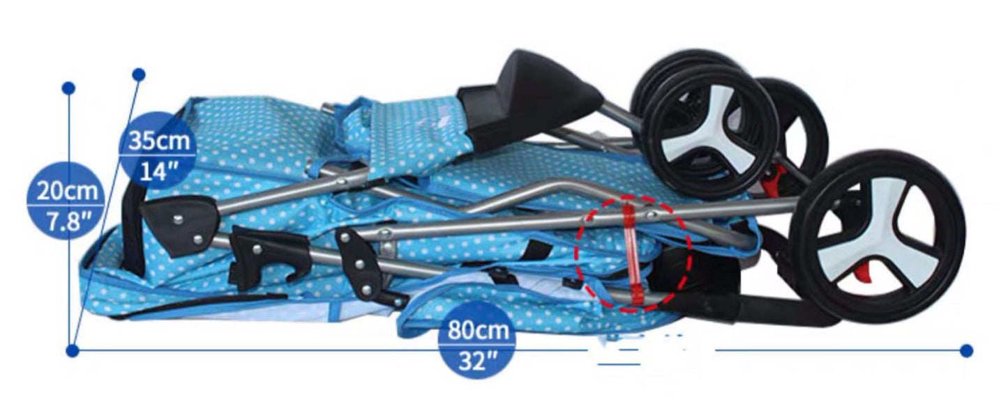 Pet Buggy – Lätt ihopfällbar hundvagn för resa och promenad