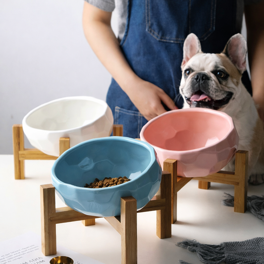 Upphöjd matskål – extra skonsam för trubbnosar