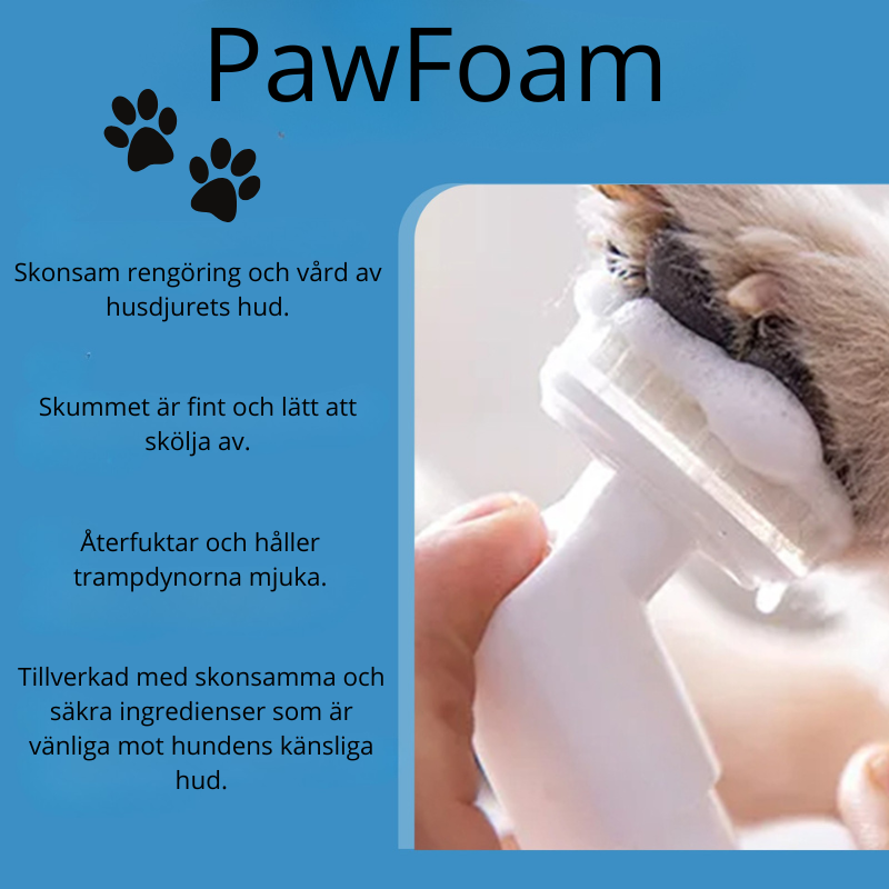 PawFoam – vårdande tassrengöring med skum och borste